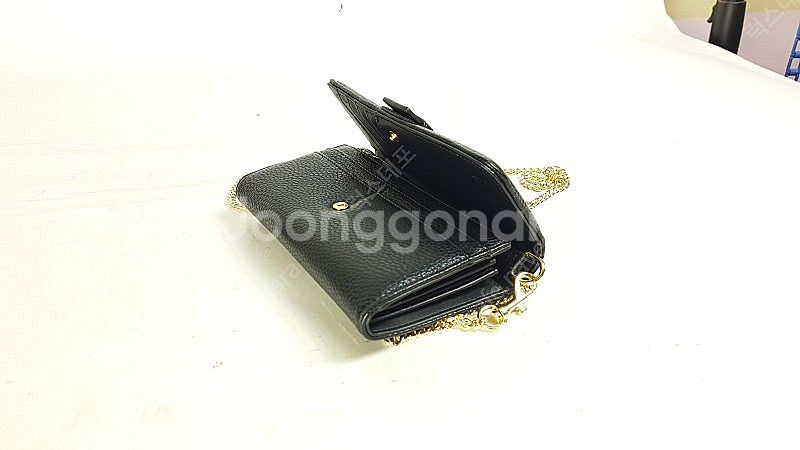 베르사체 꾸뛰르 검정색 가죽 여성 체인 장지갑 정품 베...--6