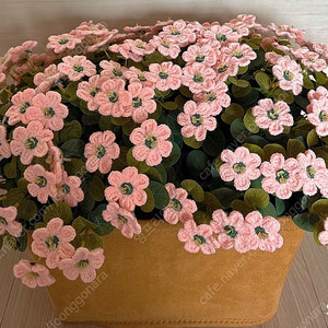 뜨개질 꽃화분