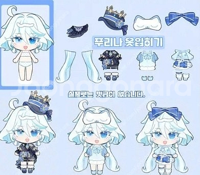 원신 푸리나 아크릴스탠드,렌티큘러카드,캔뱃지 등 굿즈--3