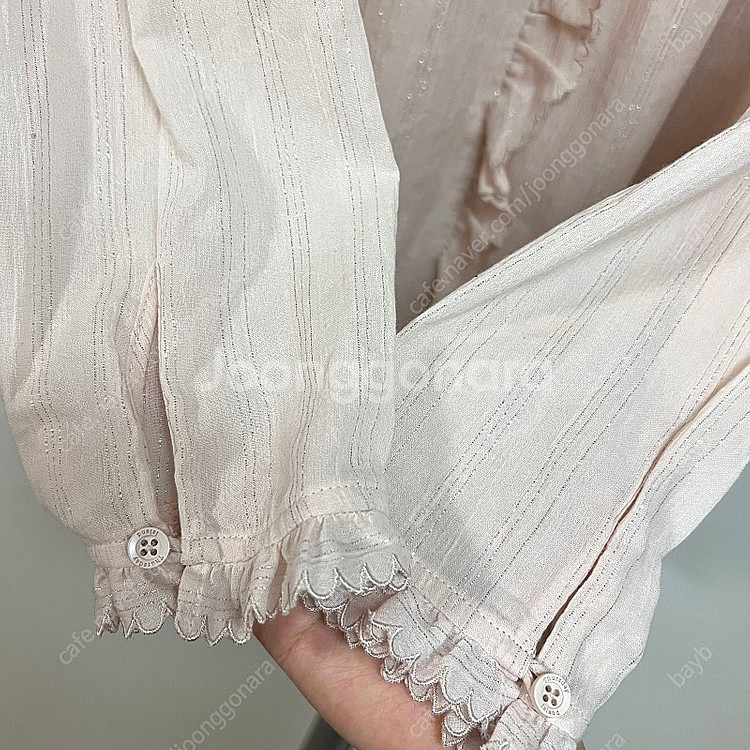 써스데이아일랜드 세일러 빅카라 블라우스 글리터 자수 포...--8