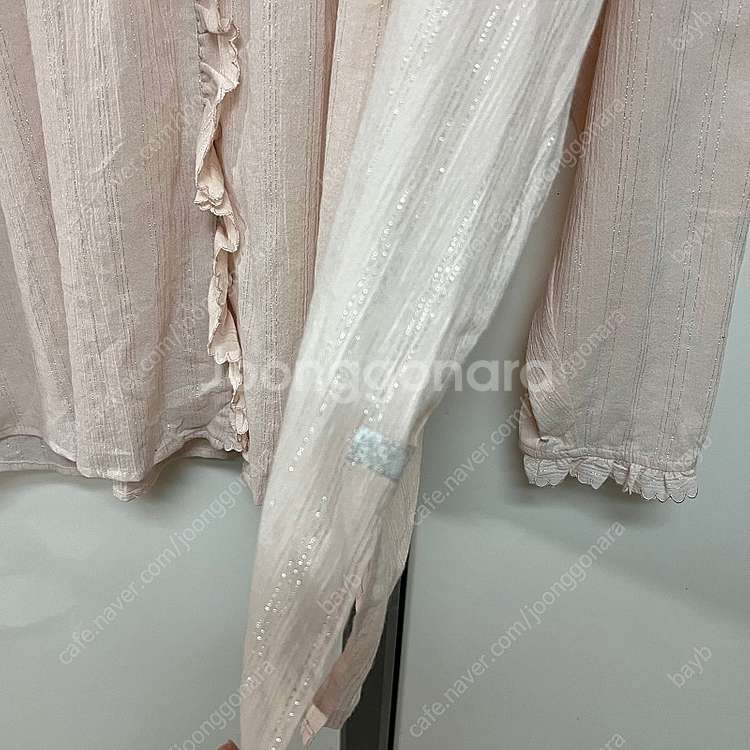 써스데이아일랜드 세일러 빅카라 블라우스 글리터 자수 포...--9