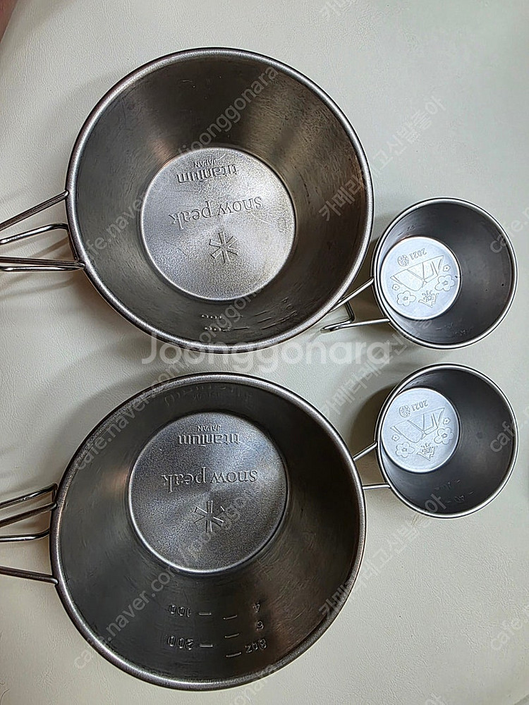 스노우피크 티탄시에라 2개, 21년 설봉제 미니시에라 2개--0