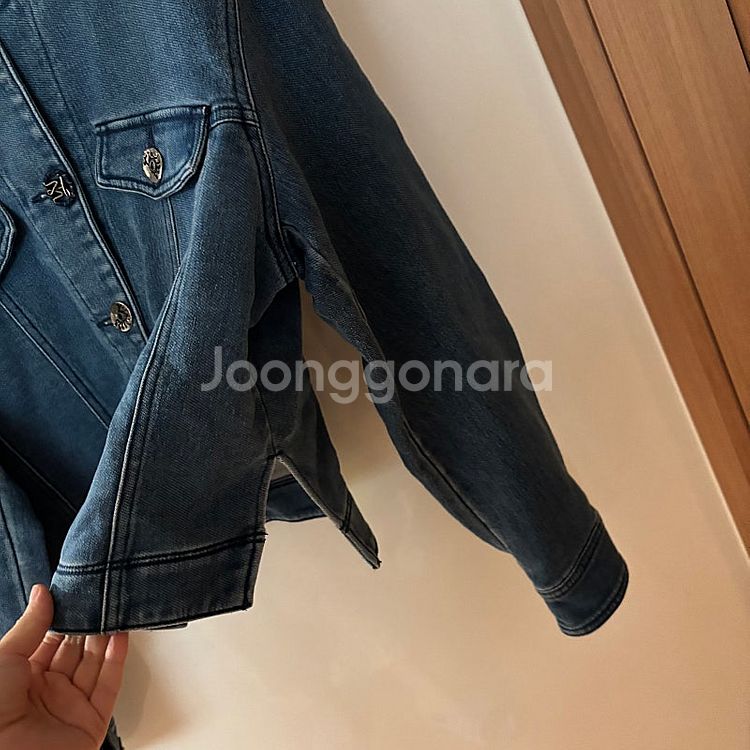 버튼 크롭 청자켓 데님 점퍼 올드머니룩 오피스코어 타임...--5