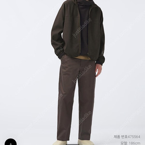 유니U 와이드핏 치노 다크브라운 82
