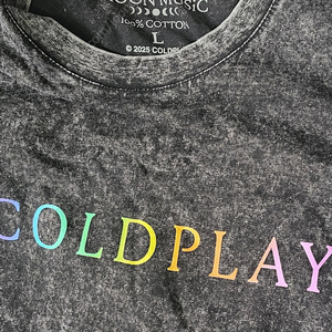 콜드플레이 팝업 콜플 서울 팝업한정 티셔츠 L,XL