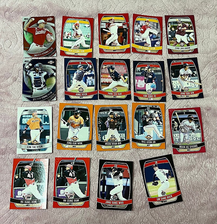 KBO 오피셜 포토카드 두산 베어스 야구 크보 정수빈 박치국 김동주--1