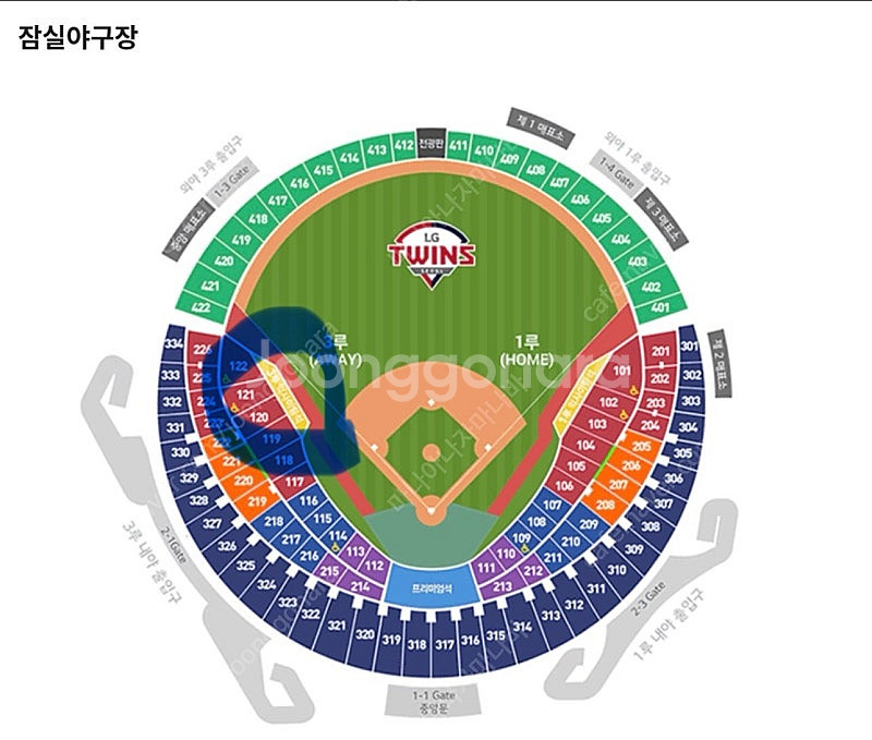 LG vs 두산 (일) 3루 익사이팅존 2연석--0