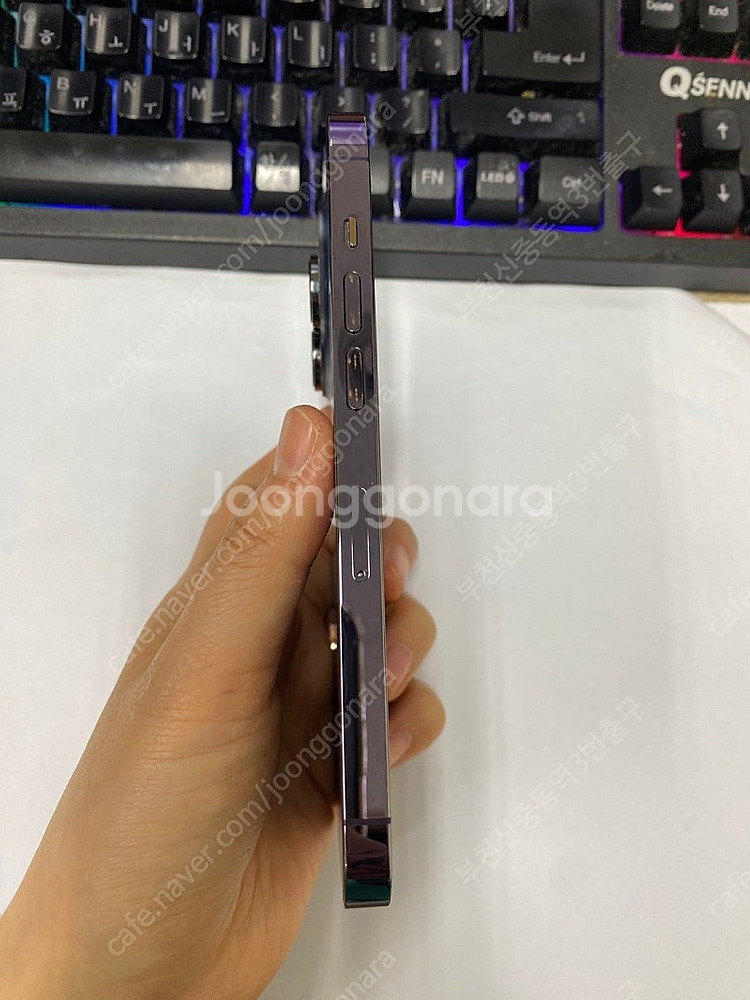 002502 아이폰14프로 퍼플 A급 128GB 무잔상...--4
