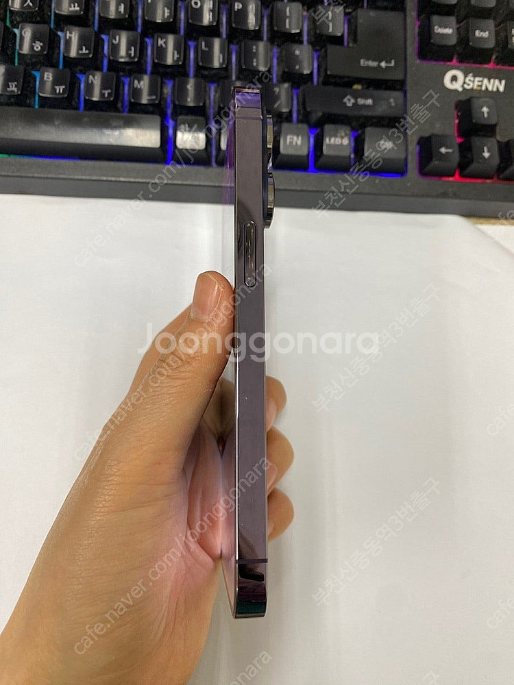 002502 아이폰14프로 퍼플 A급 128GB 무잔상...--5
