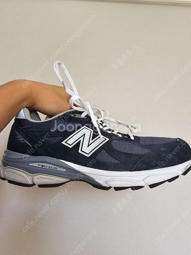 새상품급 뉴발 990v3 네이비 275사이즈--2