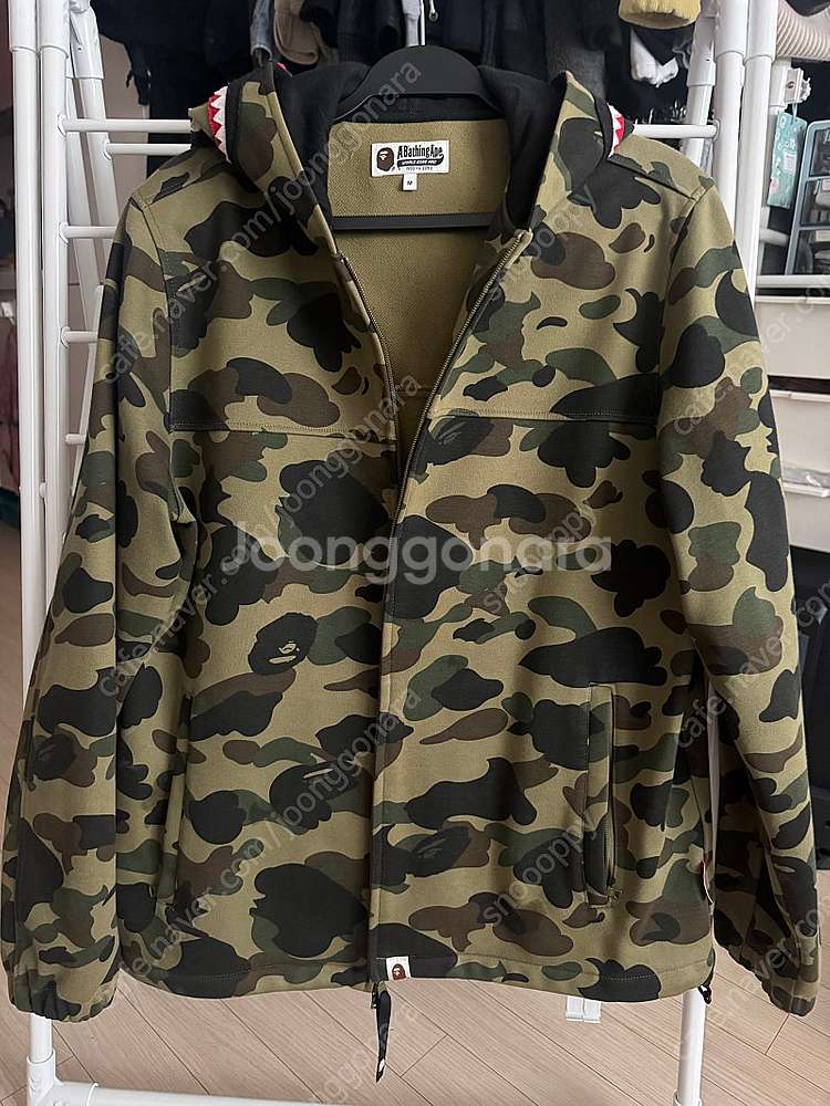 베이프 bape 1st 카모 샤크 녹계 후드집업 자켓 ...--1