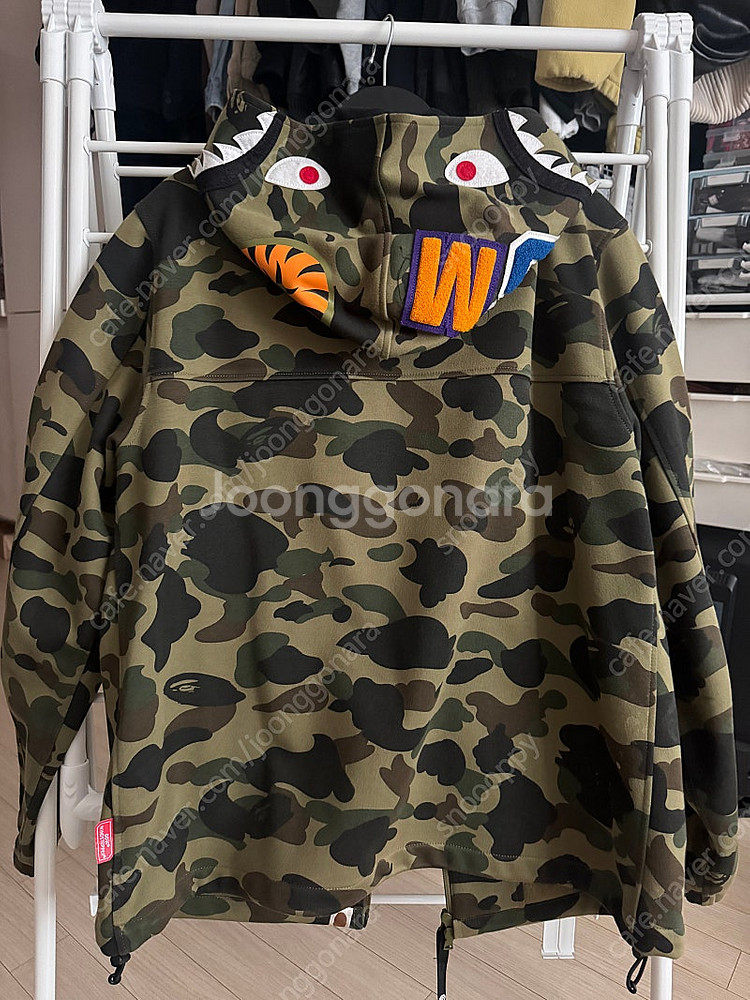베이프 bape 1st 카모 샤크 녹계 후드집업 자켓 ...--2
