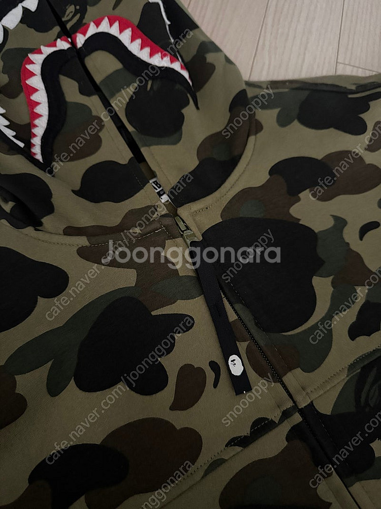 베이프 bape 1st 카모 샤크 녹계 후드집업 자켓 ...--4