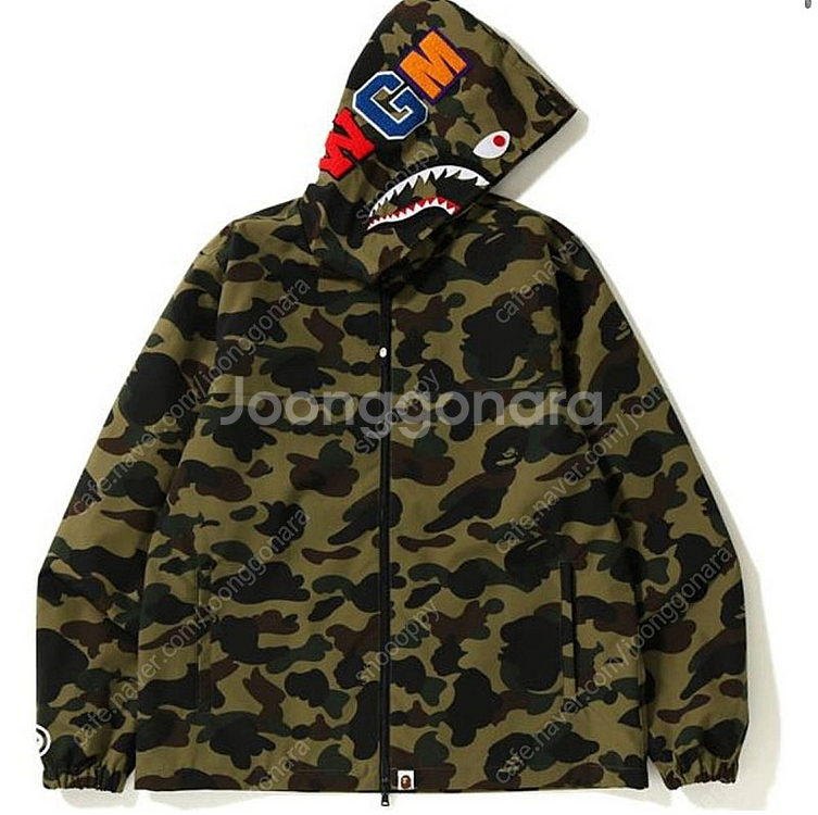 베이프 bape 1st 카모 샤크 녹계 후드집업 자켓 ...--8