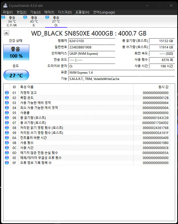 샌디스크 SSD 4T E81--4