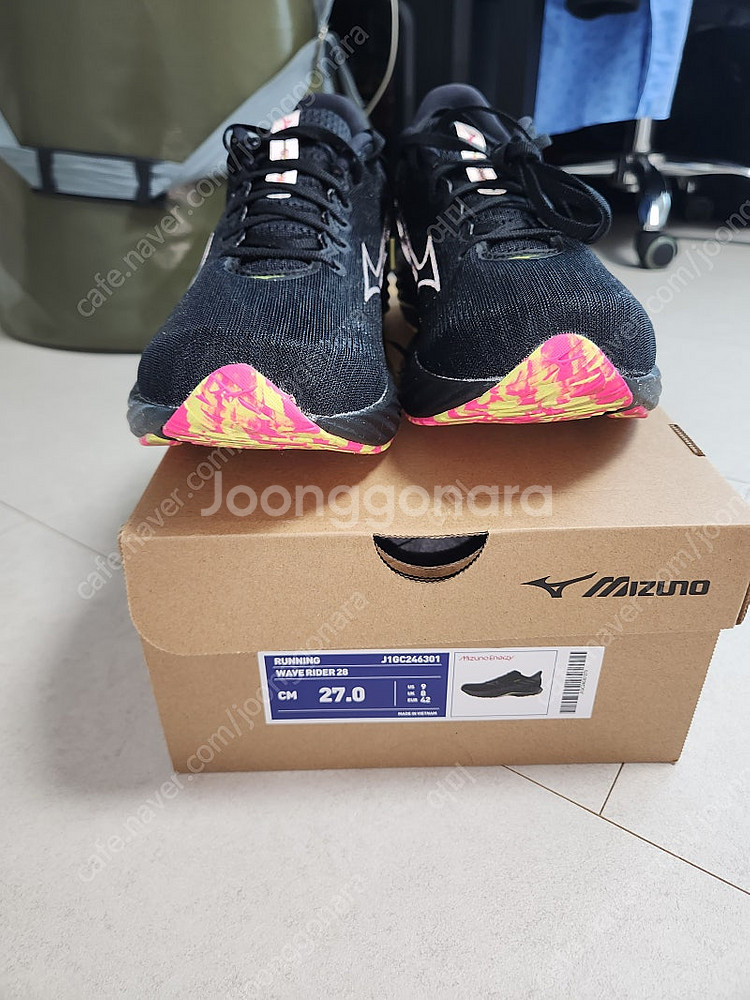 미즈노 러닝화 웨이브 라이더 28 270 1회 착용--1