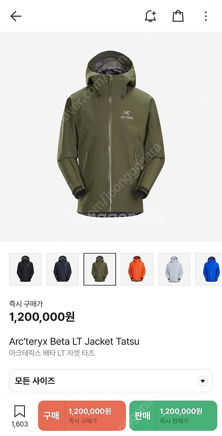 아크테릭스 베타 LT 자켓 타츠 L사이즈--1