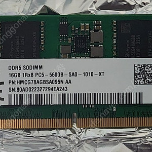 SK hynix DDR5 SODIMM PC5-5600 메모리 16G