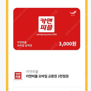 카앤피플 3천원권.700원