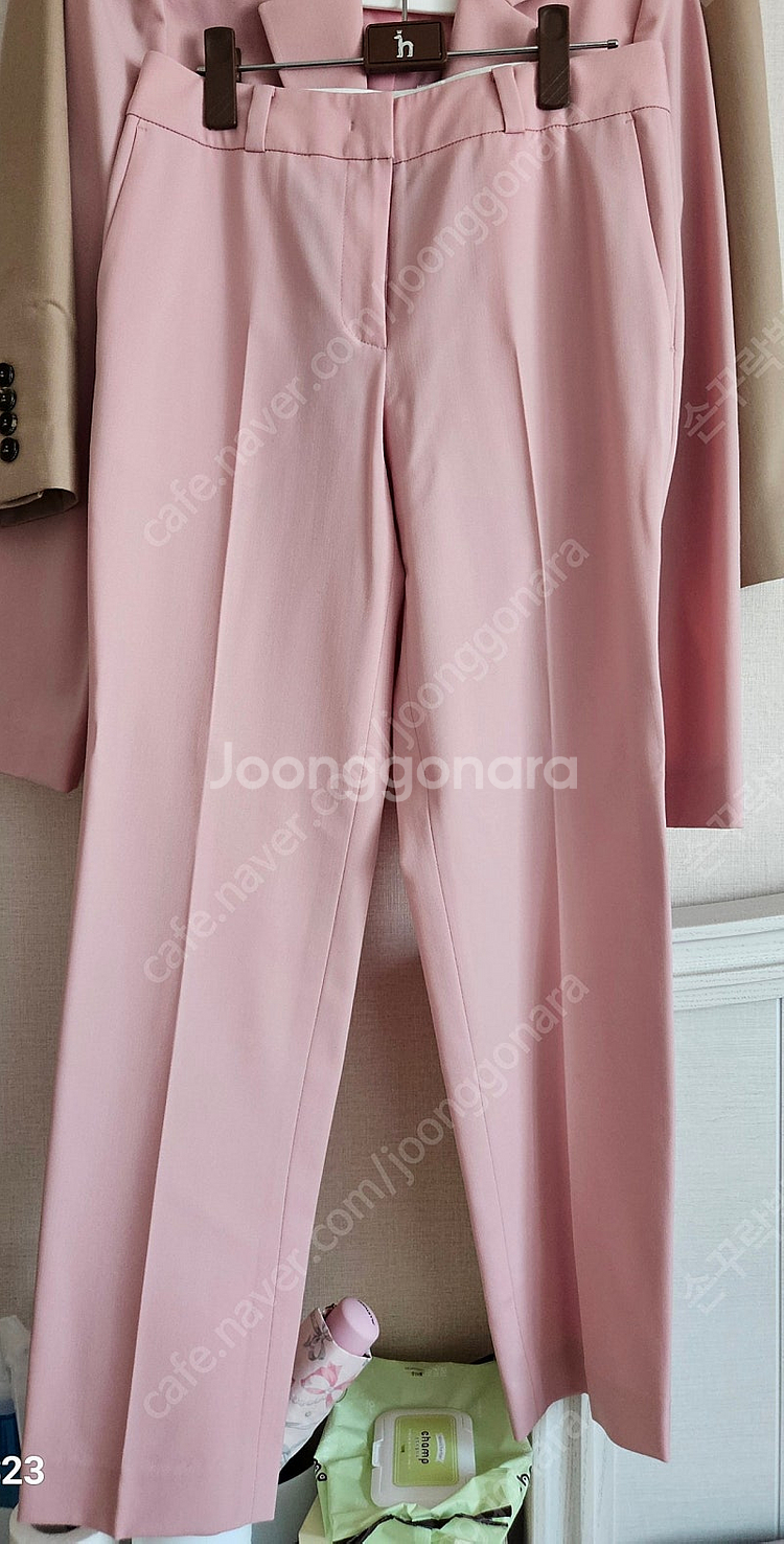 질스튜어트뉴욕 핑크셋업 슬림핏슬랙스--0