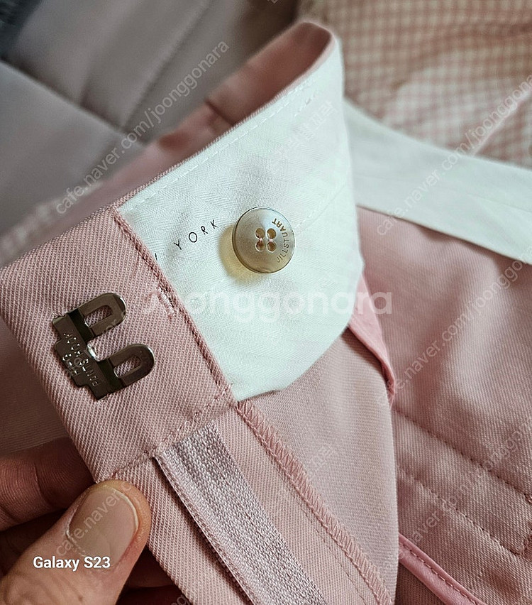 질스튜어트뉴욕 핑크셋업 슬림핏슬랙스--2