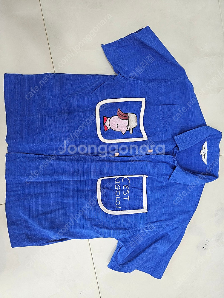 리미떼두두 블루프렌드 포인트 셔츠(XL120)--0