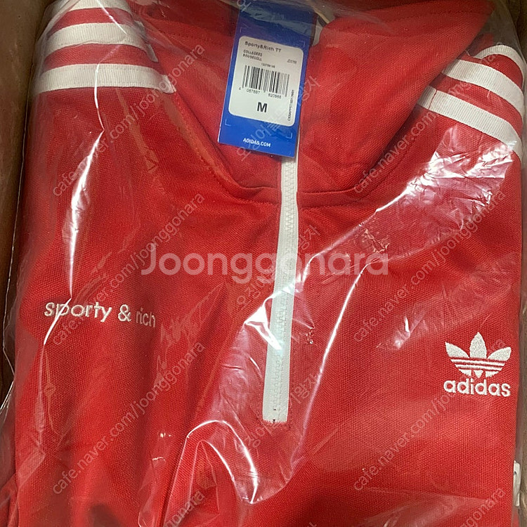 (M) 아디다스 스포티 앤 리치 하프집 트랙 자켓--1