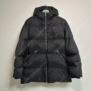 정품 새거급 프라다 사피아노 삼각로고 오버핏 구스다운 패딩 L size