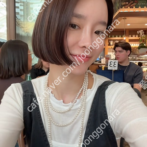 드멜 홍메리 레이어드 3줄 진주목걸이(6미리)-새상품, 가격내림