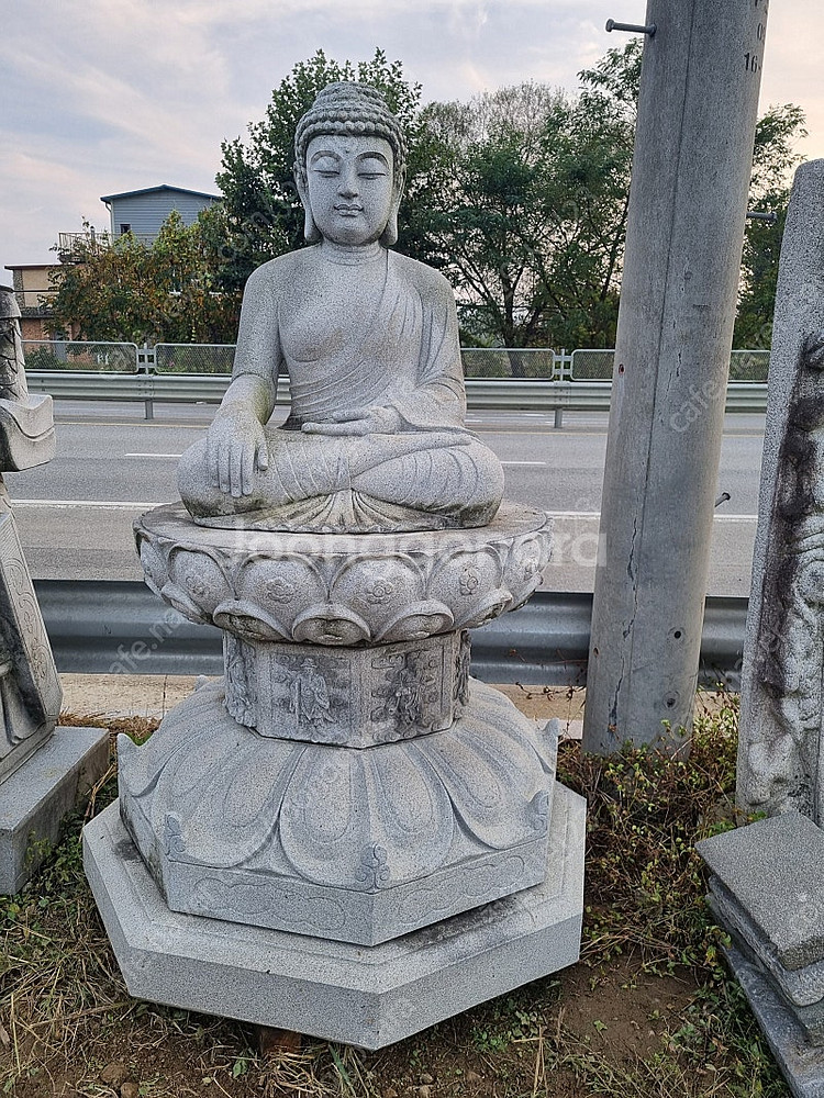 석물 불상 부처님 석가모니 사천왕 사대천왕 석불--0
