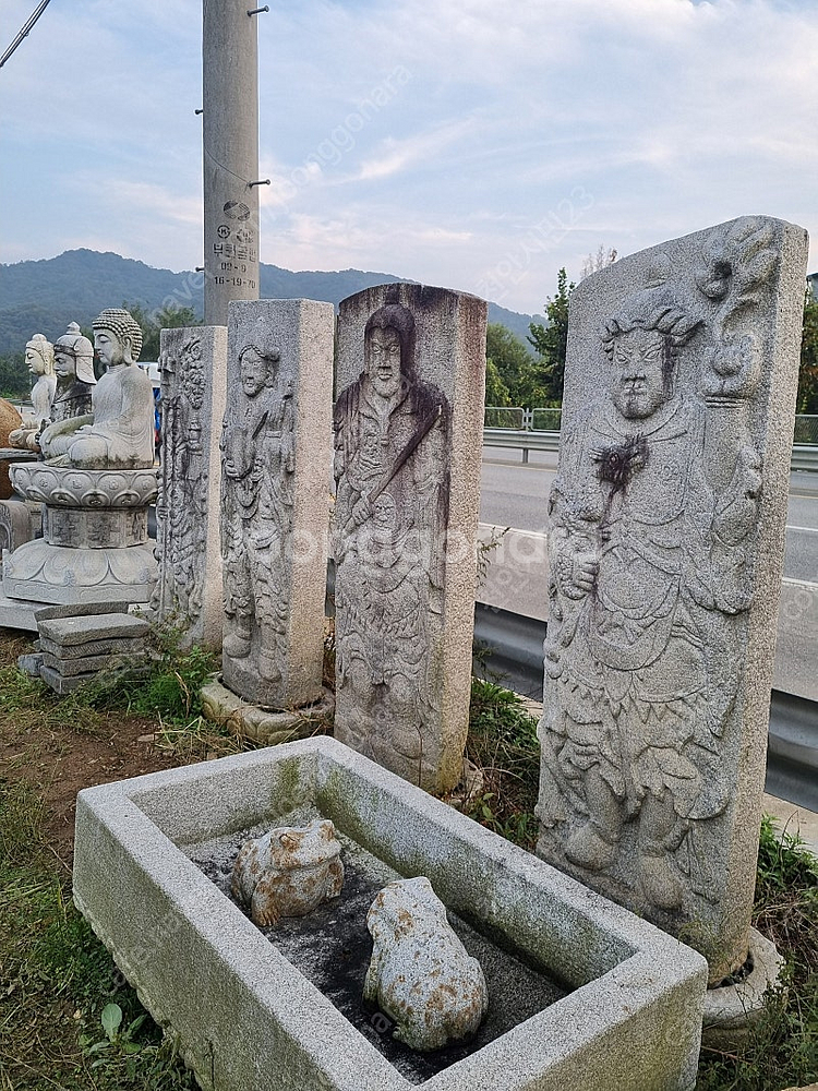 석물 불상 부처님 석가모니 사천왕 사대천왕 석불--7