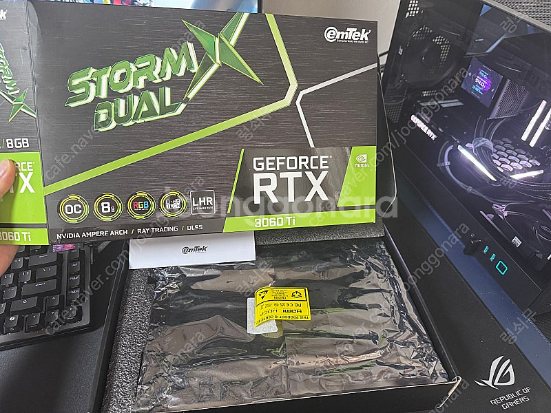 이엠텍 rtx 3060ti 판매합니다.--0