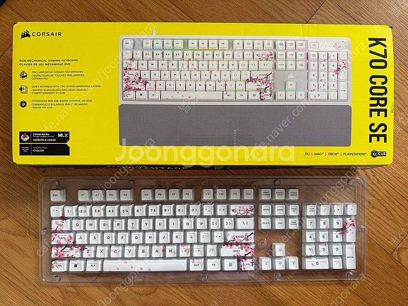 커세어 K70 RGB CORE SE 체리블라썸 키캡--1