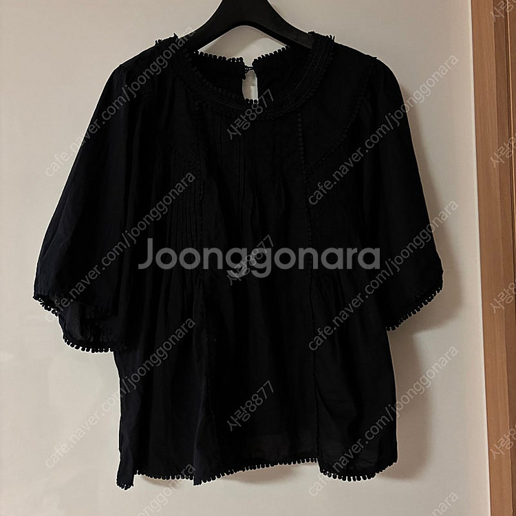 지컷 레이스 토숀 아일렛 러블리 블라우스 마랑스타일--0