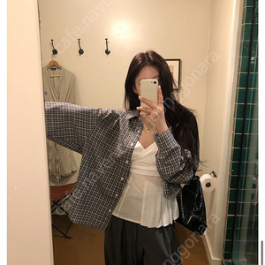 [새상품] Leeds Lia check shirt_navy 리즈 리아 체크셔츠 네이비