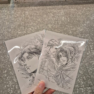 진격의 거인 4주차 조사병단 엽서로 데코팩 엽서 교환 구합니다
