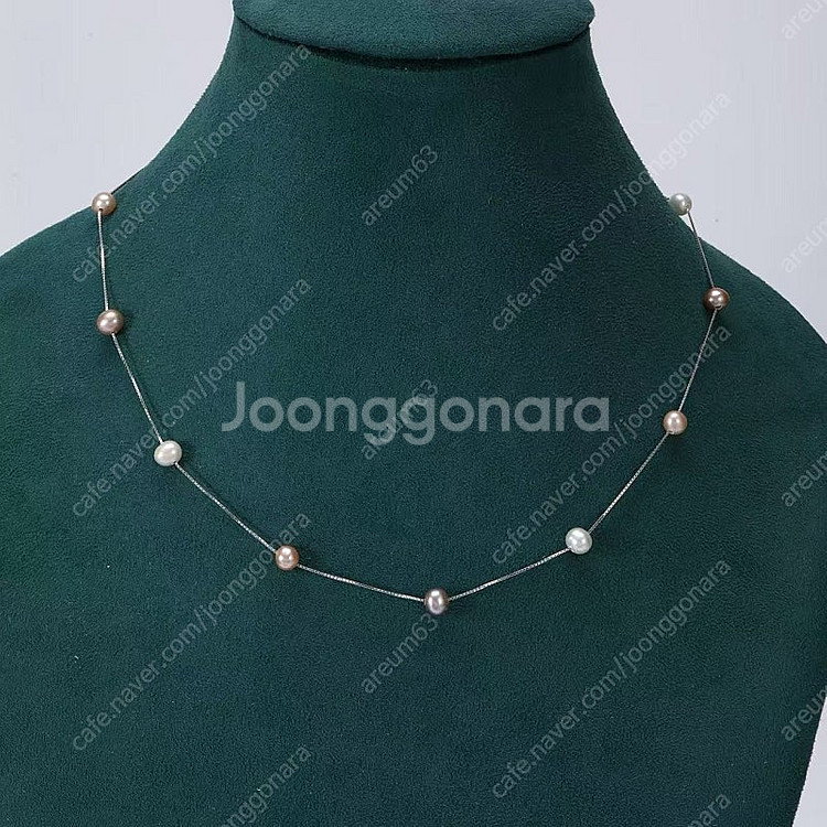 천연 담수 진주 목걸이_3가지 색--1