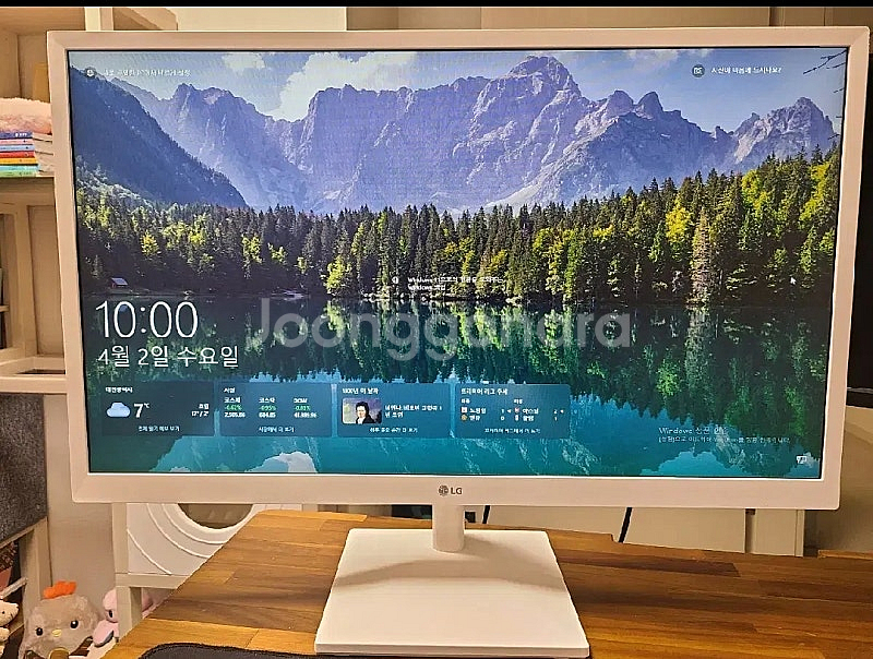 LG 27인치 화이트 IPS 75Hz 모니터--0