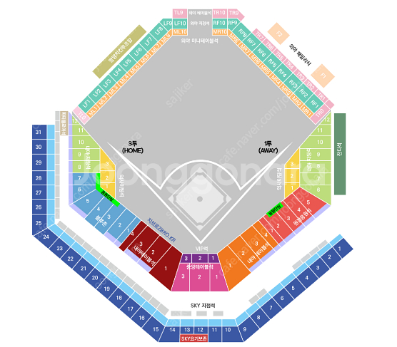 4.18일19일 대구라이온즈 롯데 vs 삼성 중앙테이블...--0