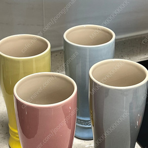 르크루제 도자기 맥주컵 360ml 4개