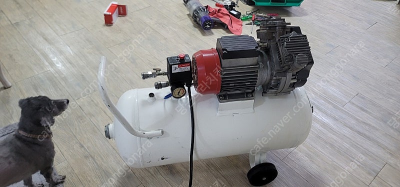 이태리제 콤프레샤 3마력 중고압 150psi 50리터