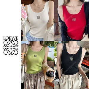 로에베(LOEWE) 민소매 골지니트 나시