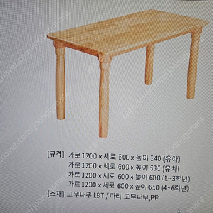 교구샘 원목 유치원 어린이집 책상 새상품