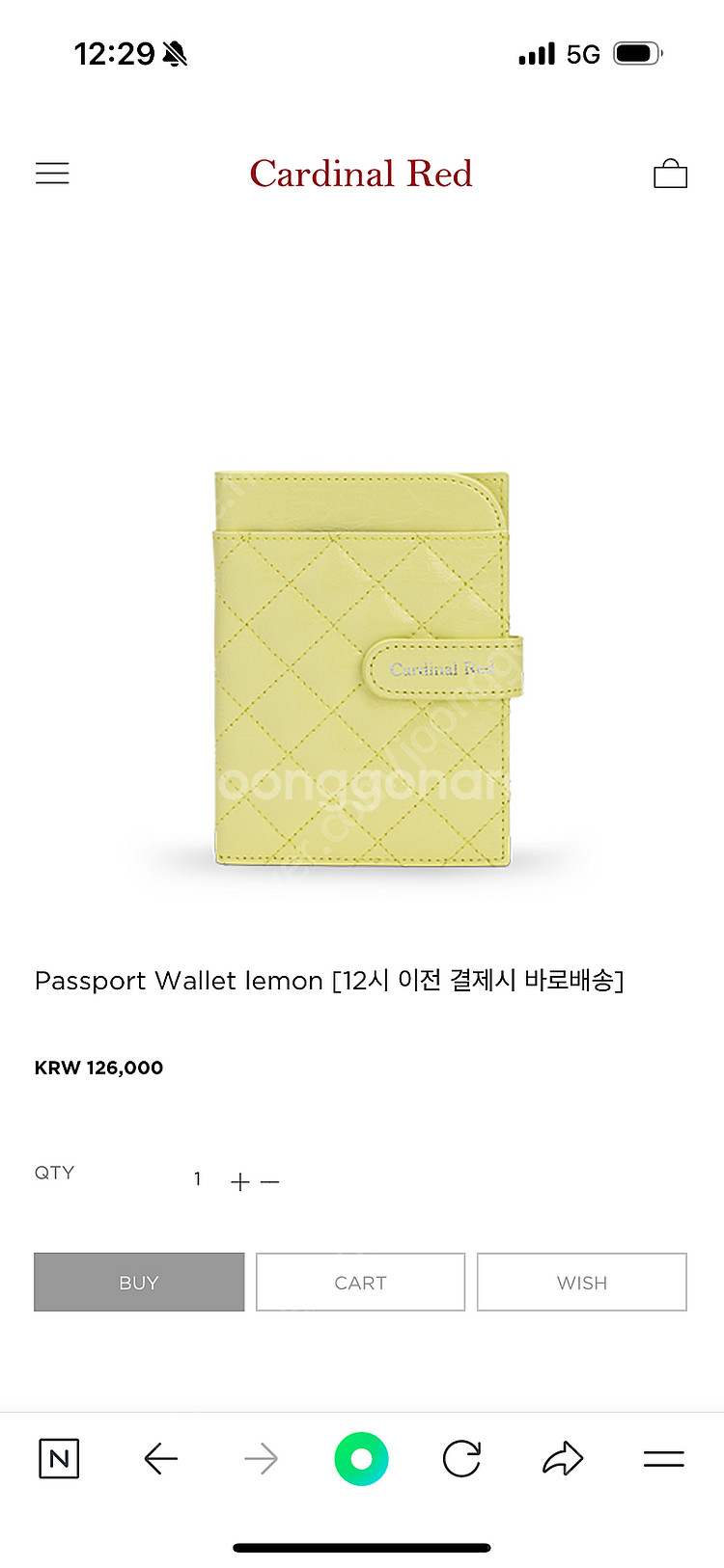 카디널레드 여권 지갑--0