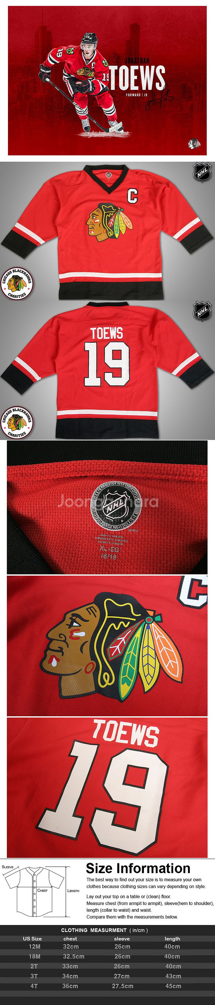 NHL 시카고 블랙호크스 #19 Jonathan Toe...--1