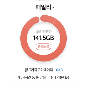 SKT 데이터 2기가
