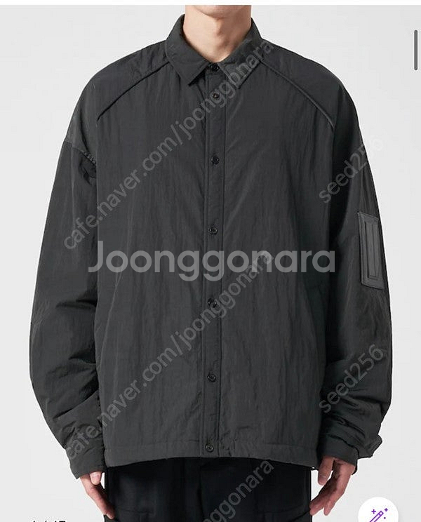 [46] 준지 22FW 마원 패딩 셔츠 자켓 그레이--0