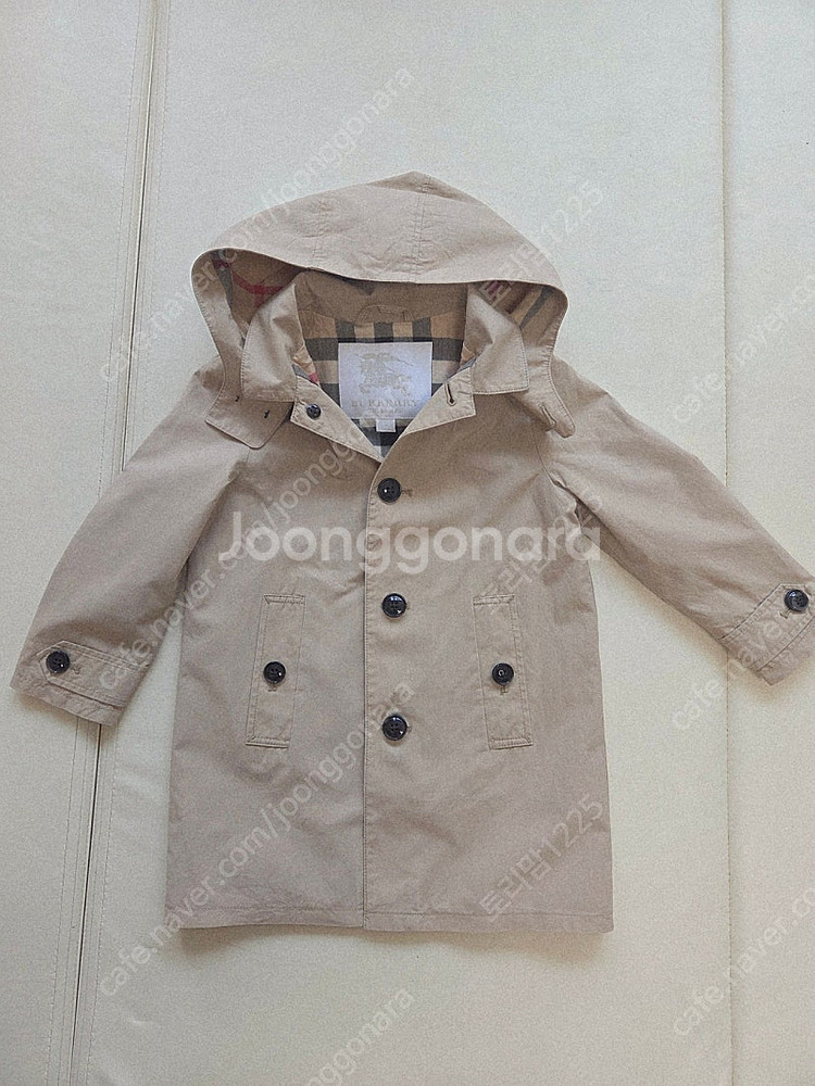 버버리키즈 트렌치 후드코트 3y--0