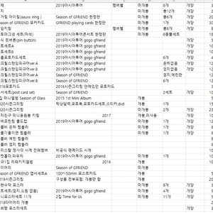 여자친구 굿즈 개별 또는 일괄판매 해요