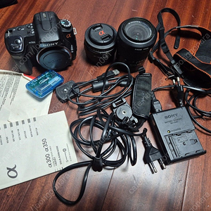 소니 알파 a300 바디 + 렌즈 2개 세트 팝니다